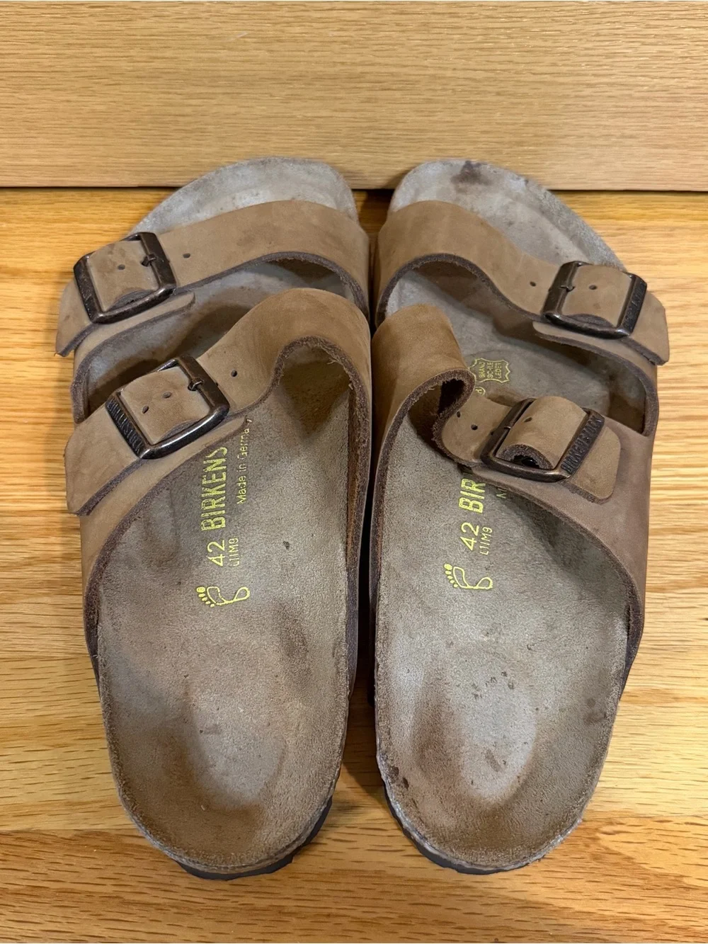 Birkenstock Arizona ran nubuck leather sandals with buckles - Picture 3 of 8